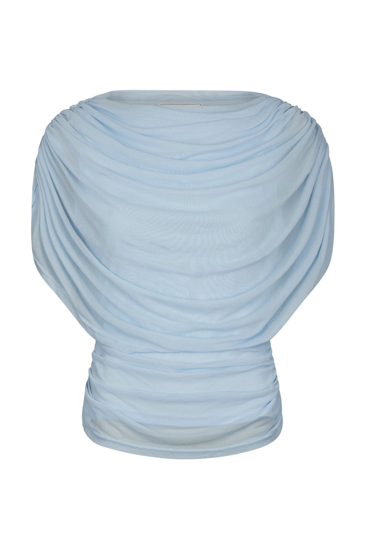 Cottuna Drapy Mesh Topp - Ljusblå