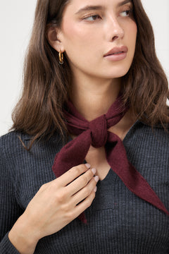 Maria Narrow Cashmere Scarf - Tawny Port