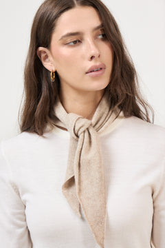 Maria Narrow Cashmere Scarf - Oatmeal