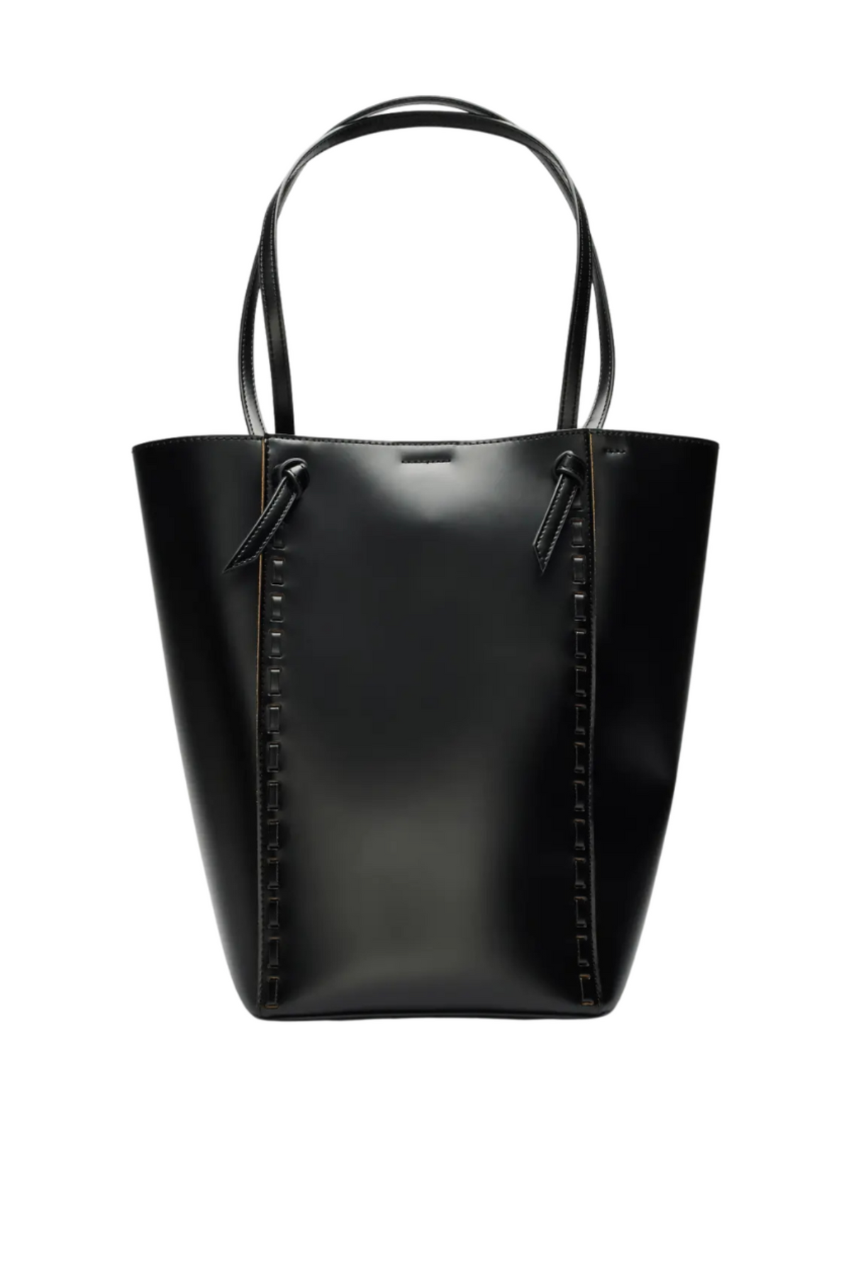 Stella Leather Tote Bag - Black