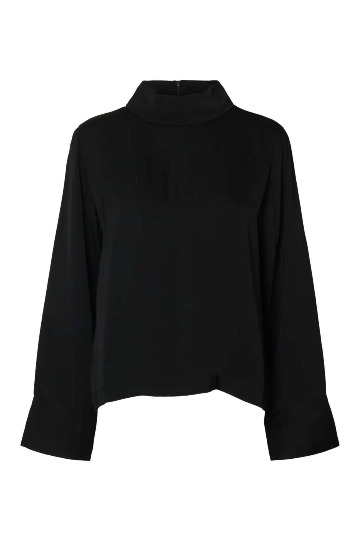 Soler Regular Ls High Neck Top - Black