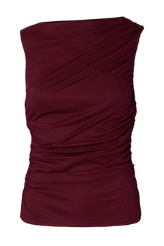 Mira Fitted Sl Top - Tawny Port