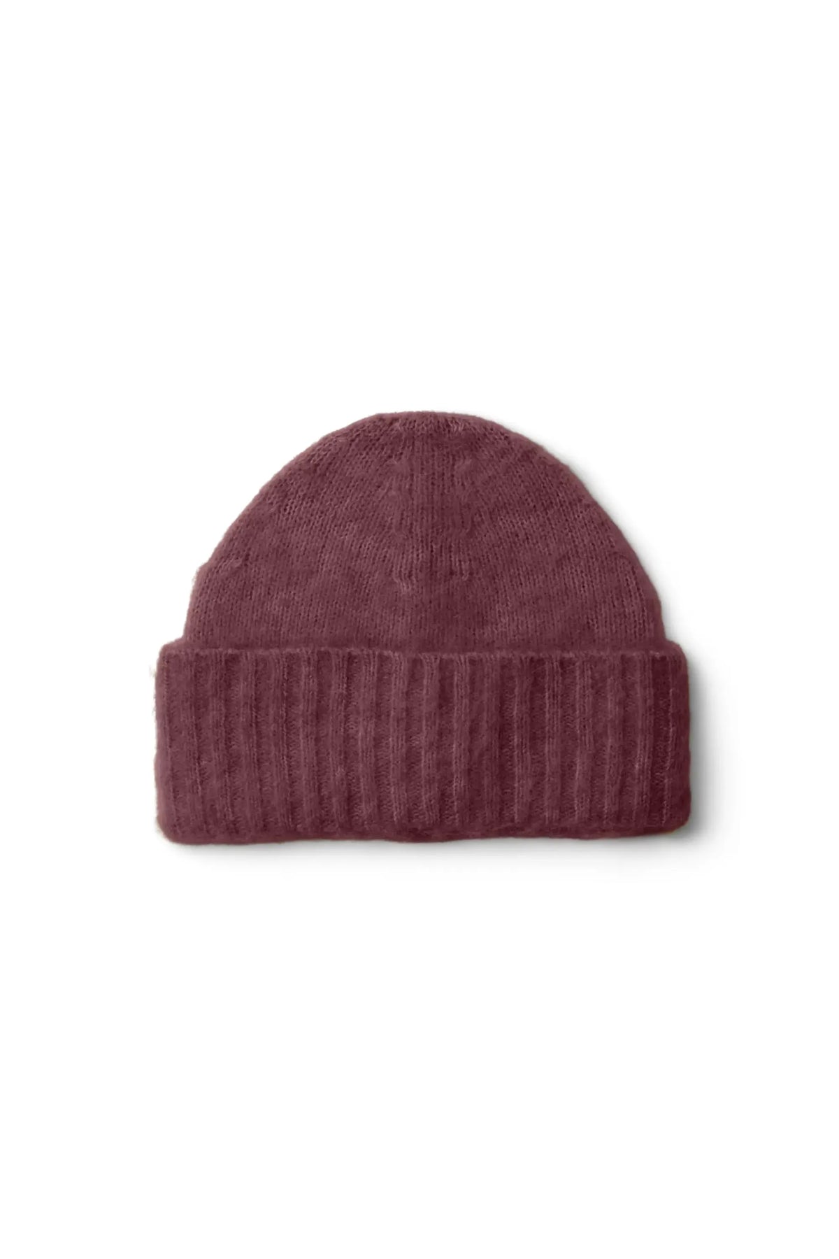 Lulu Brushed Wool Blend Beanie - Tawny Port