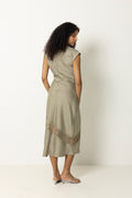 Tailor Lace Dress - Moss Gray
