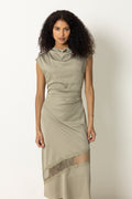 Tailor Lace Dress - Moss Gray