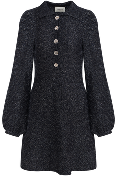 Eira Sparkle Knit Mini Dress - Navy