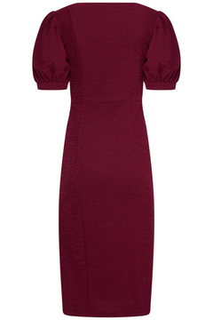 Irma Boucle Midi Dress - Bordeaux