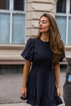 Kaysa Cord Mini Dress - Navy