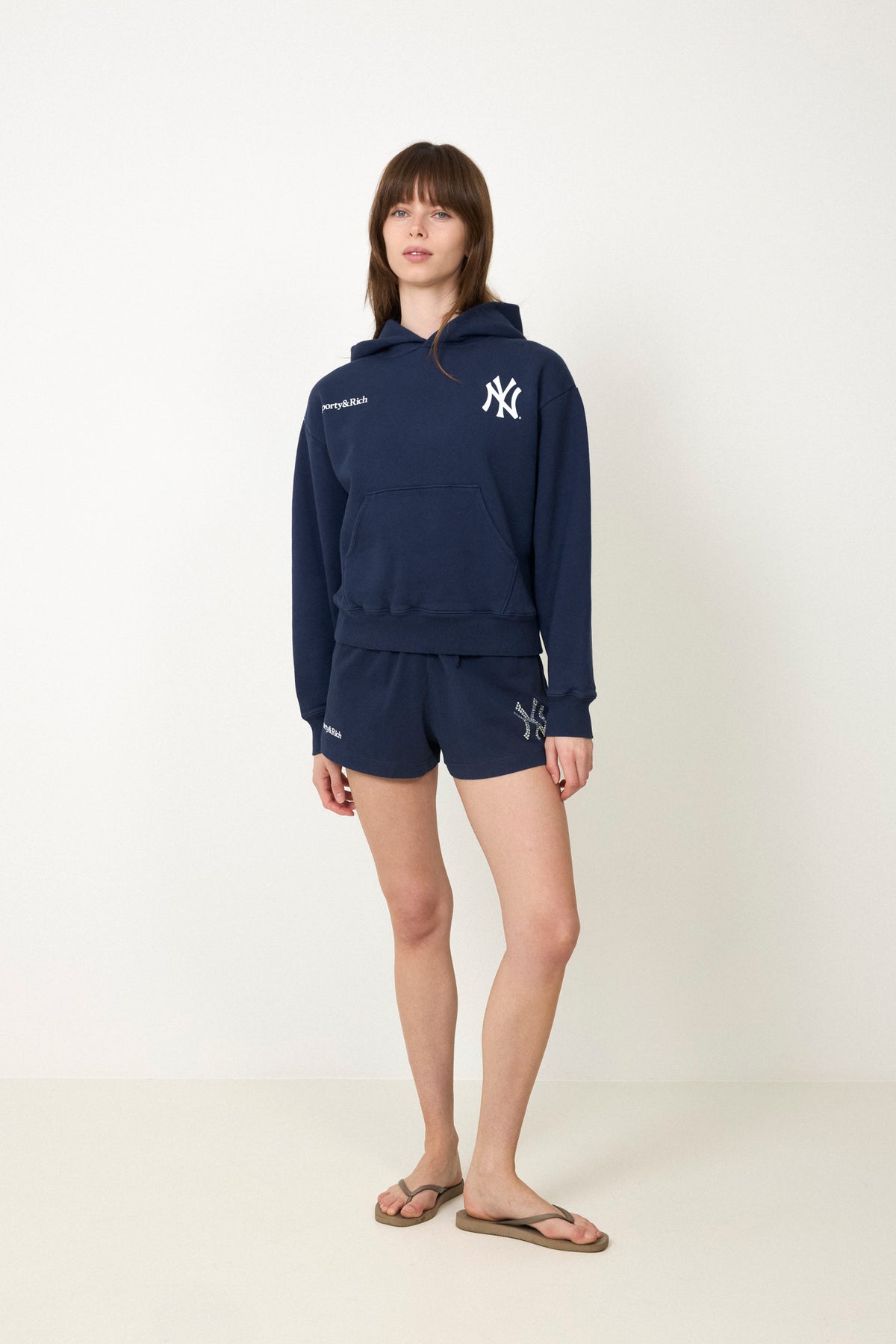 Yankees Curve Hoodie - Mörkblå/Vit