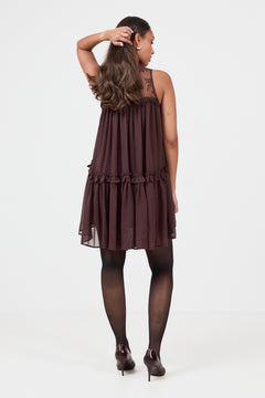 Anneli Mini Dress - Brown