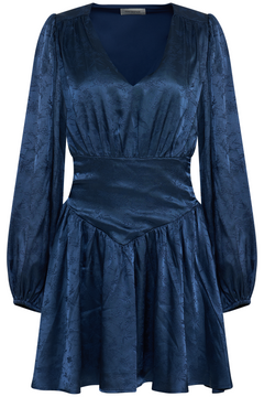 Edla Jacquard Mini Dress - Navy