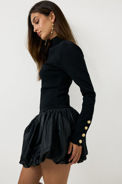 Elodi Knit Mini Dress - Black