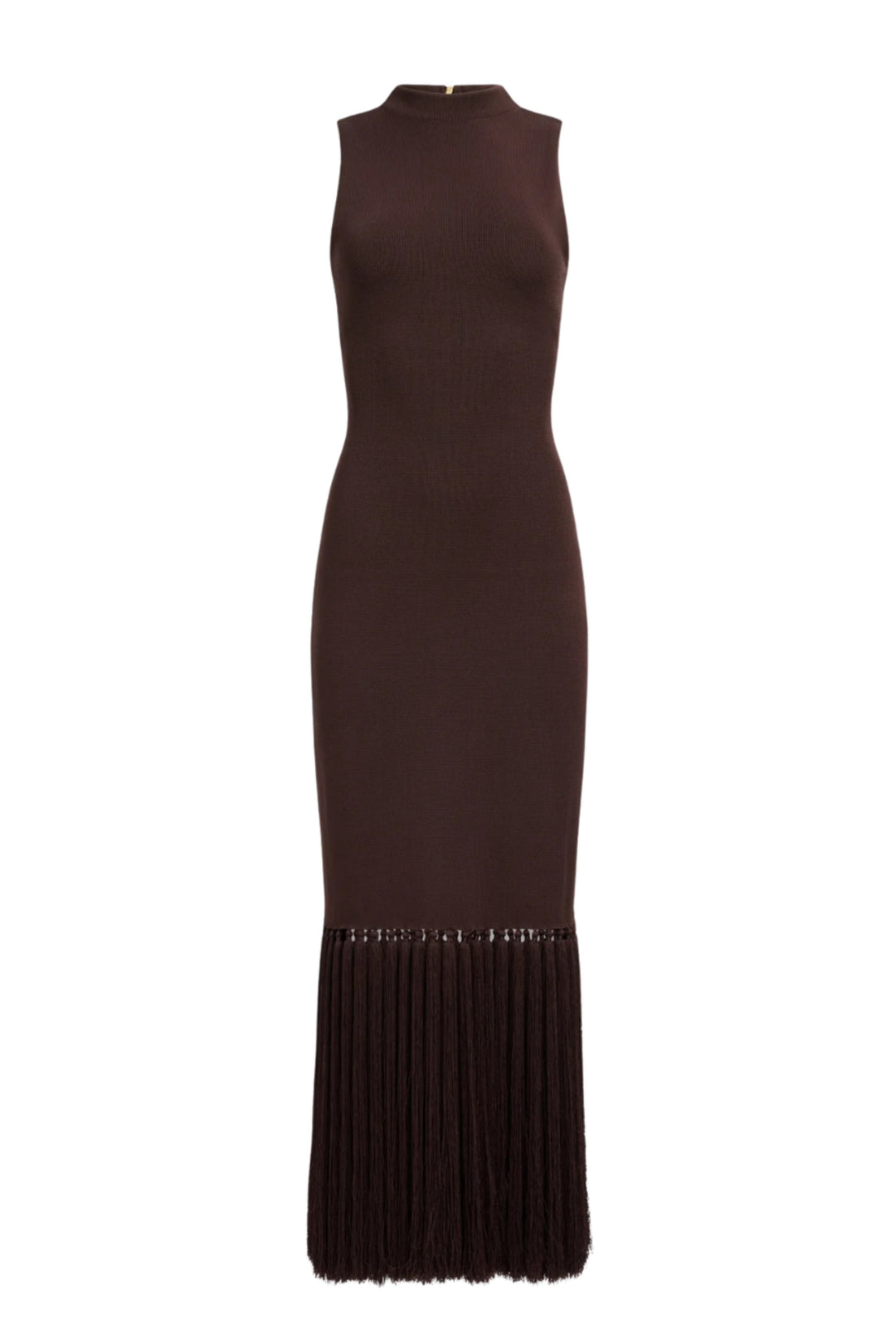 Sofina Knit Tassel Midi Dress - Chocolate