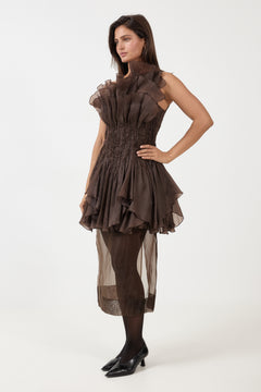 Amaryllis Maxi Dress - Chocolate