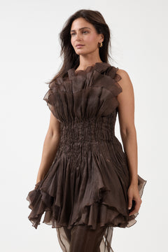 Amaryllis Maxi Dress - Chocolate