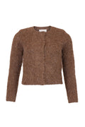 Hairy Knit Jacket - Brun
