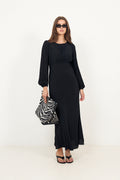 Viscose Maxi Dress - Svart