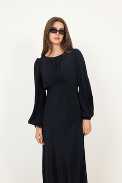 Viscose Maxi Dress - Black