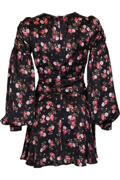 Satin Mini Dress - Blooming Night