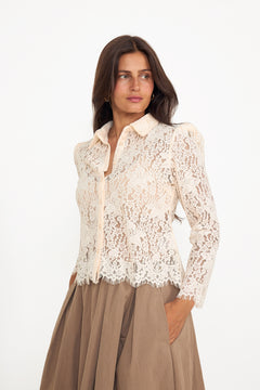 Lace Shirt - Vintage White
