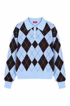 Lovemycras Pullover - Blue Brown Checks