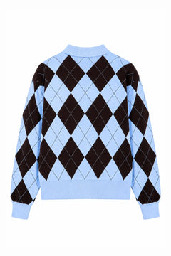 Lovemycras Pullover - Blue Brown Checks