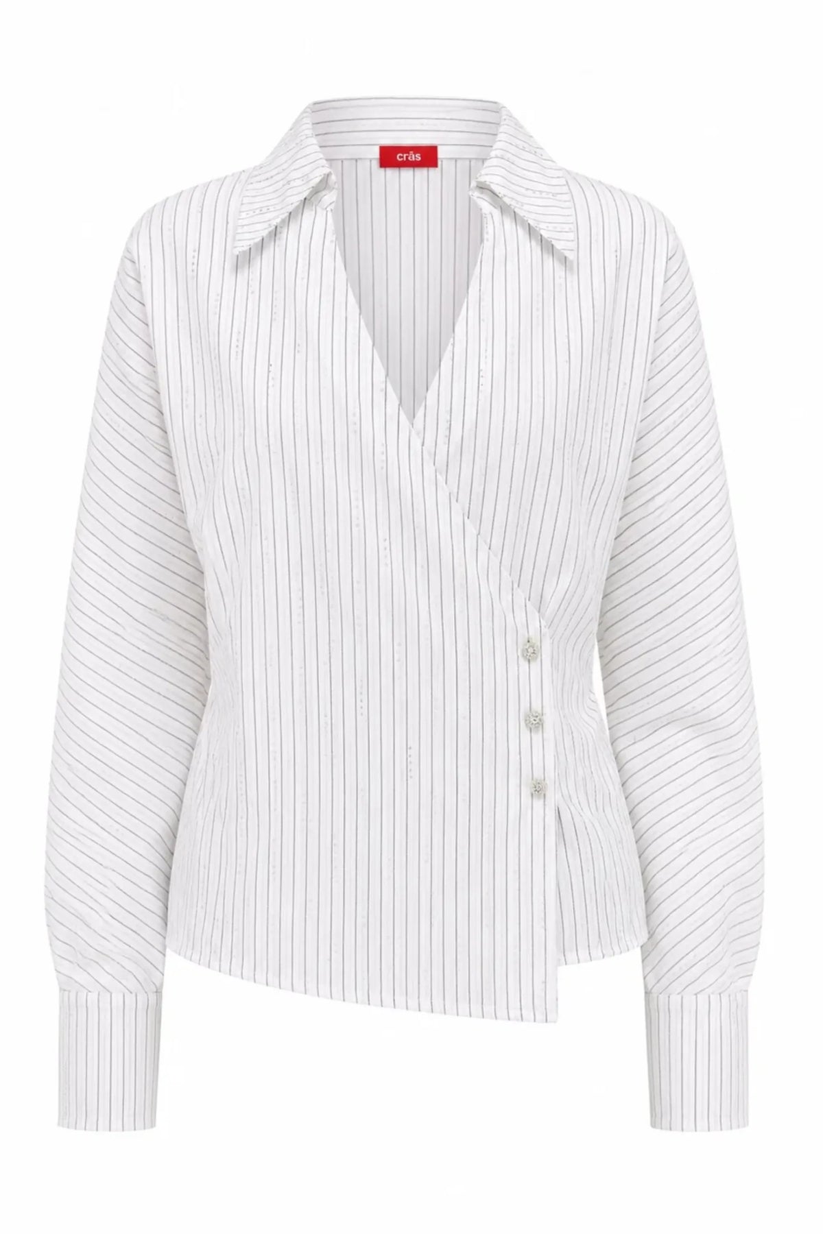 Esmecras Shirt - White Stripe Sparkle