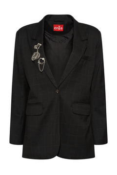 Aishacras Blazer - Dark Grey Check