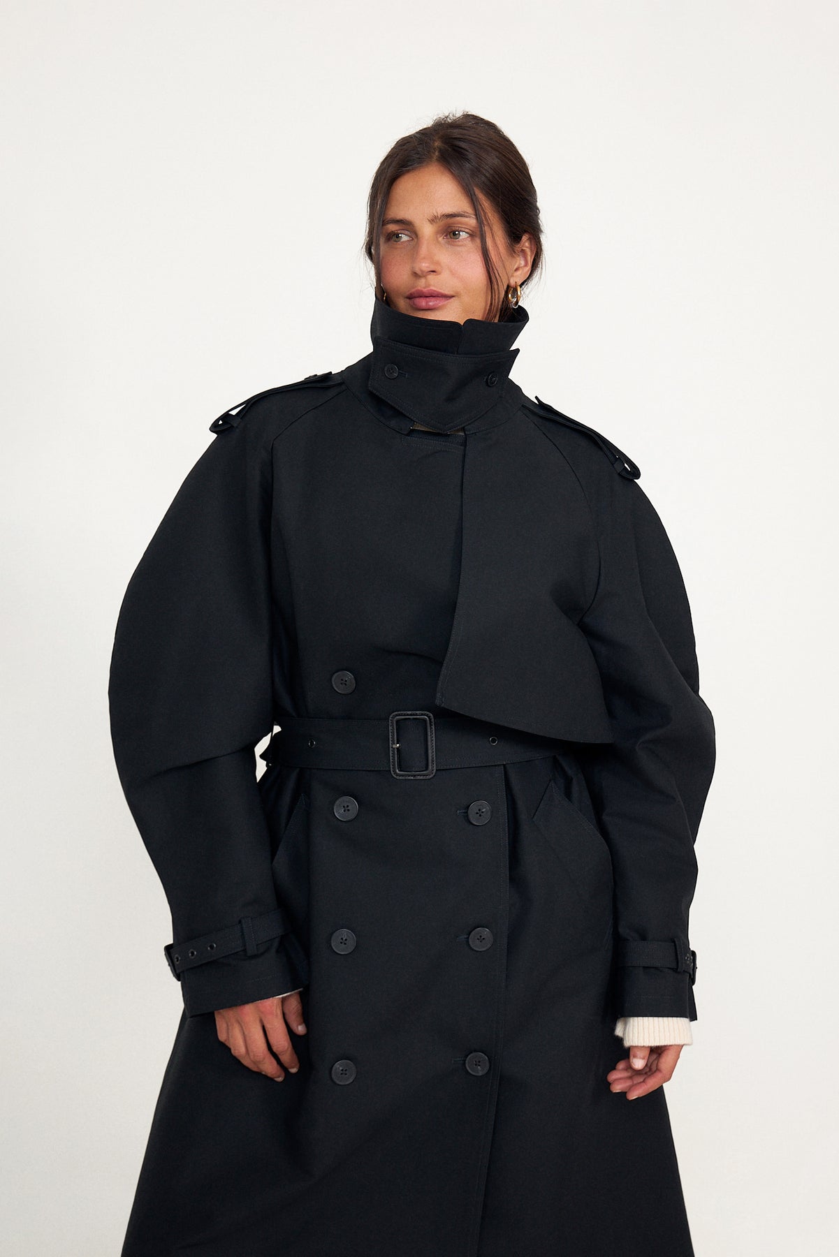 Pascale Maxi Trench - Black
