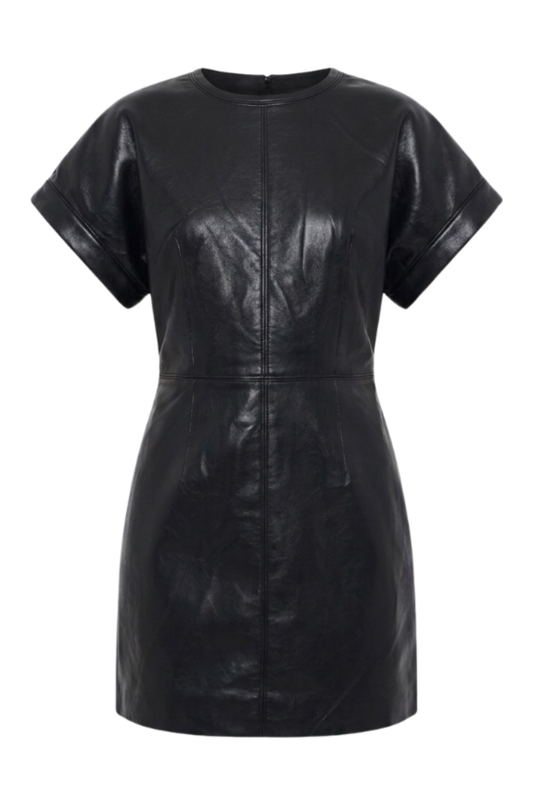 Zelie Dress - Black Recycled Leather