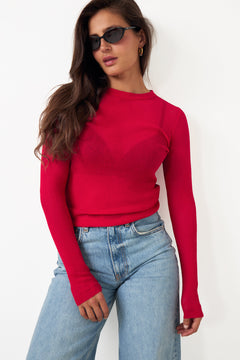 Tiana Sweater - Tango Red