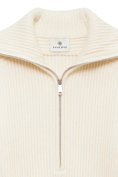 June Trucker Collar Sweater - Ecru
