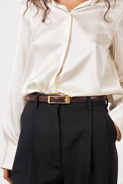 Elly Belt Smooth Leather - Fig