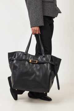 Elly Tote Small Grained Leather - Black