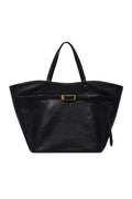 Elly Tote Small Grained Leather - Svart