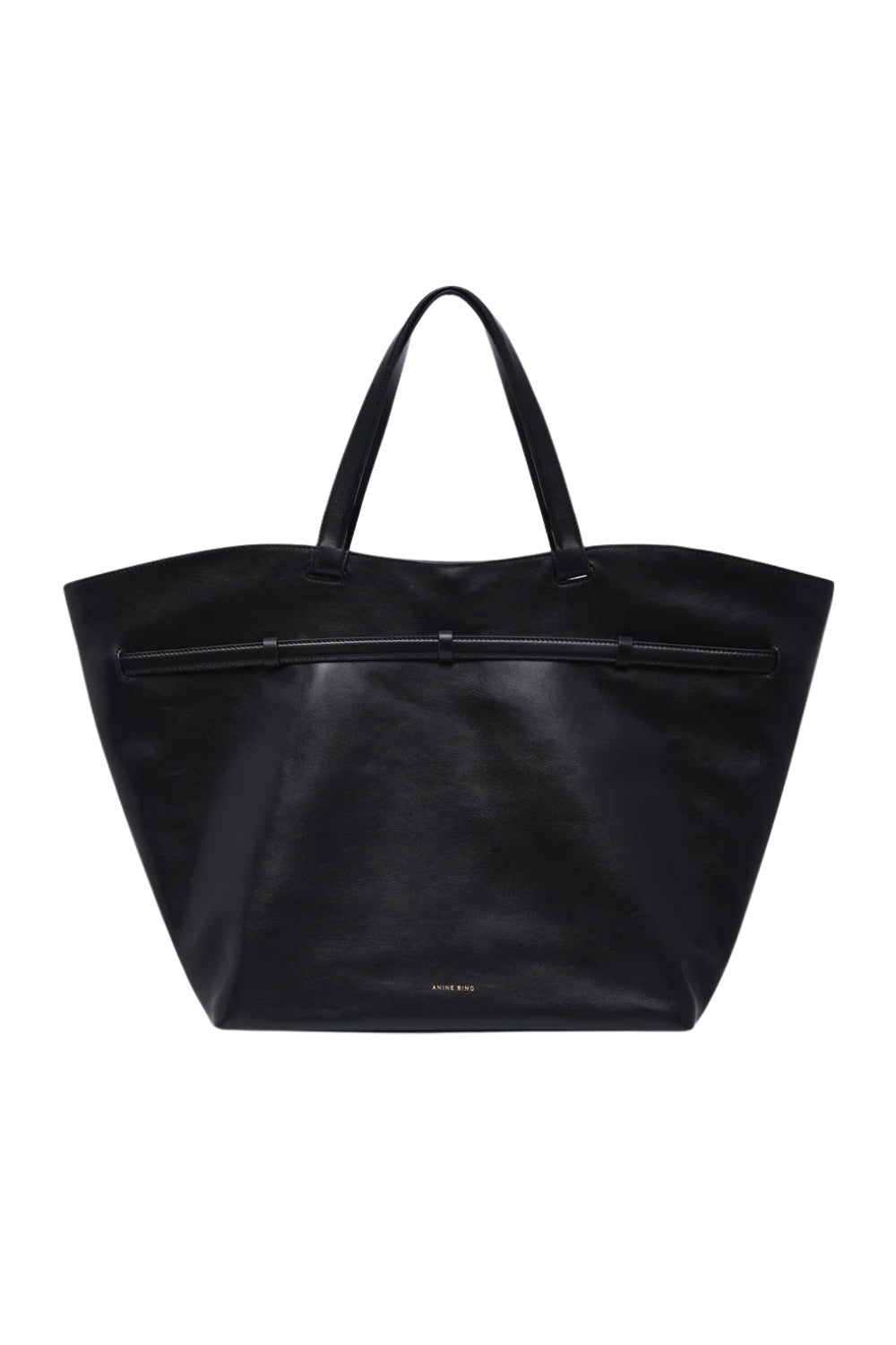 Elly Tote Small Grained Leather - Svart