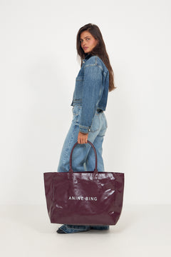 Leo Coated Canvas Tote - Fig