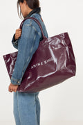 Leo Coated Canvas Tote - Fig