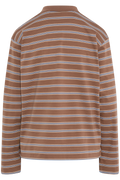 Fikkiaiw Polo T-Shirt - Chocolate Malt Triple Stripe