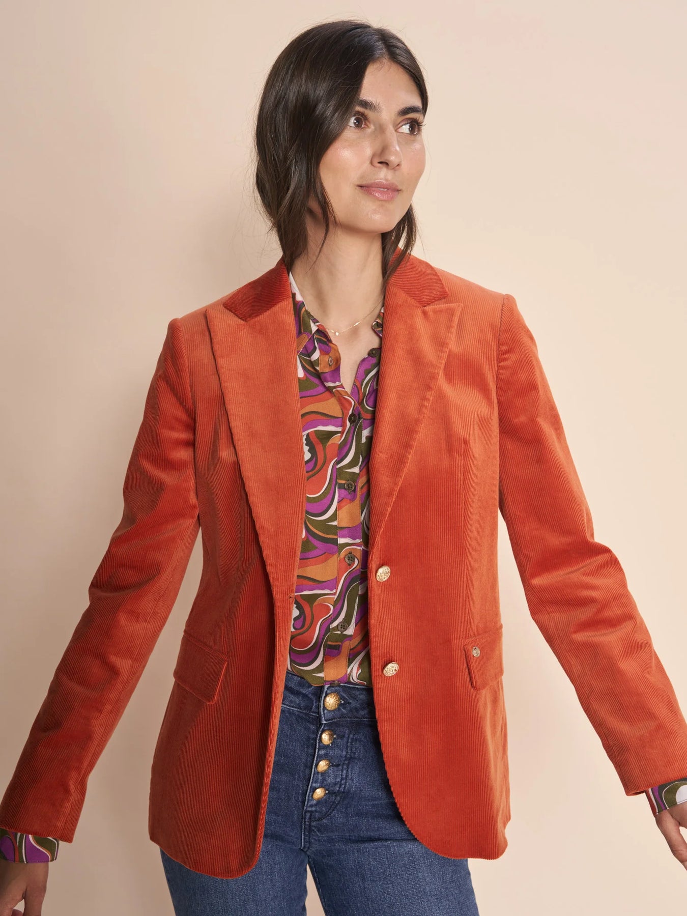 Lari Brima Blazer - Burnt Ochre