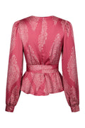 Rista Paisley Drop Blus - Cherry Pink
