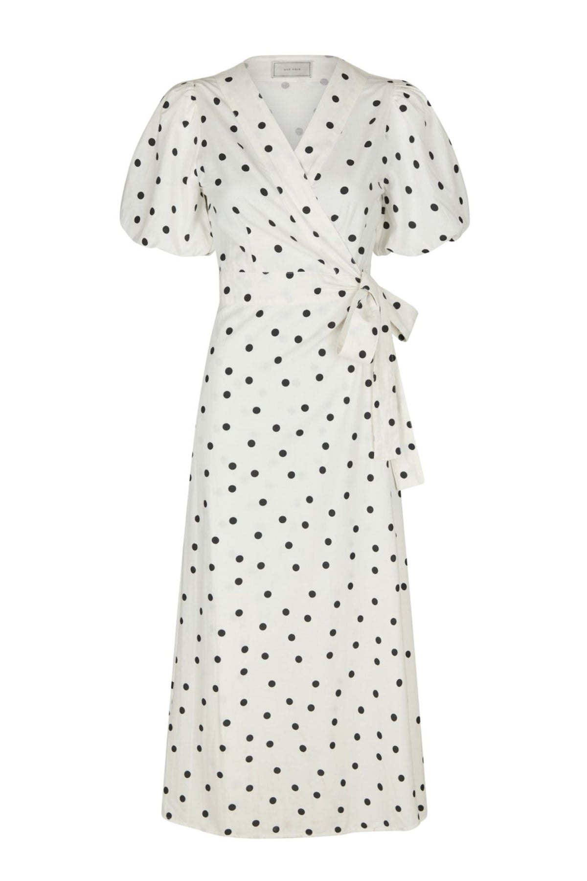 Clarine Linen Dot Dress - White