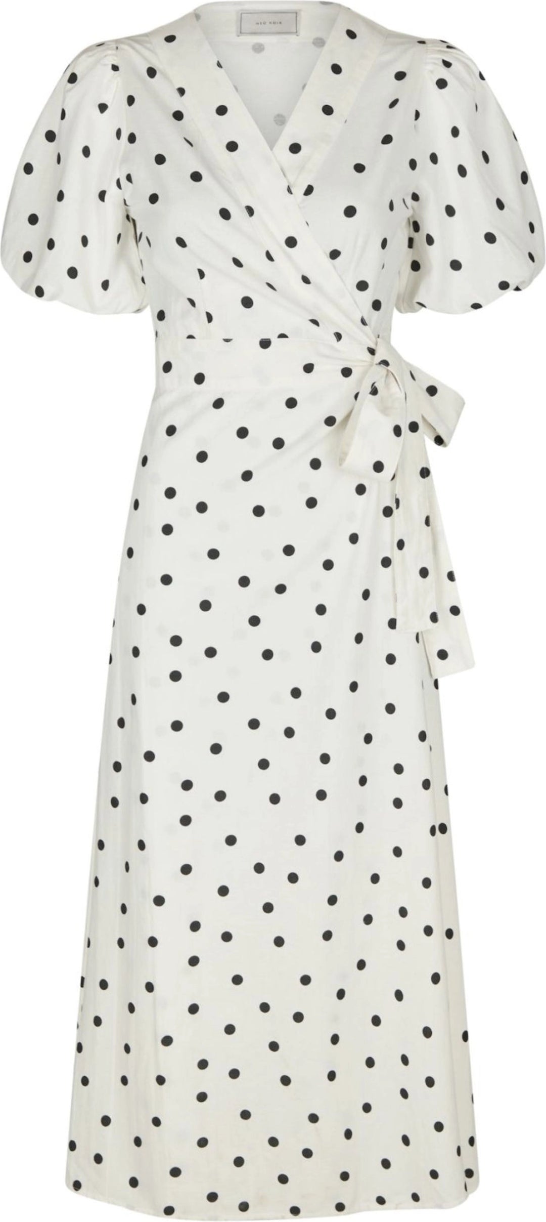 Clarine Linen Dot Dress - White