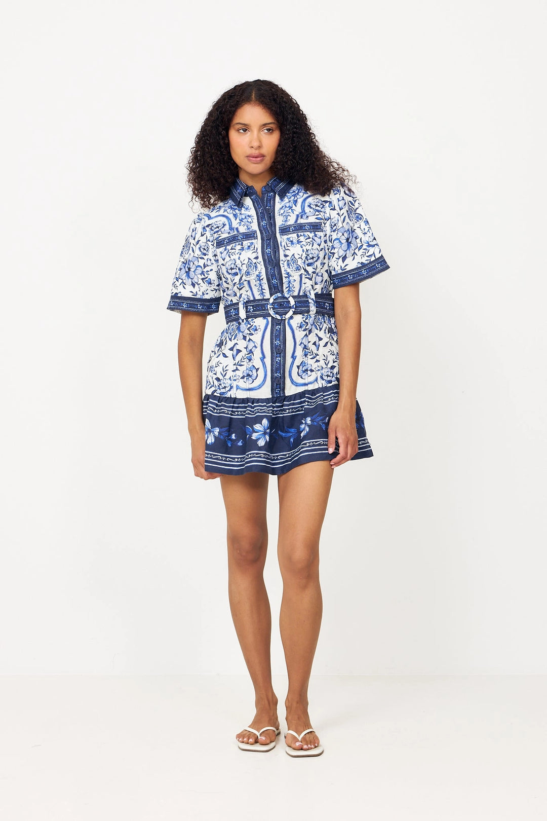 Porcelain Garden Mini Dress - Off-White