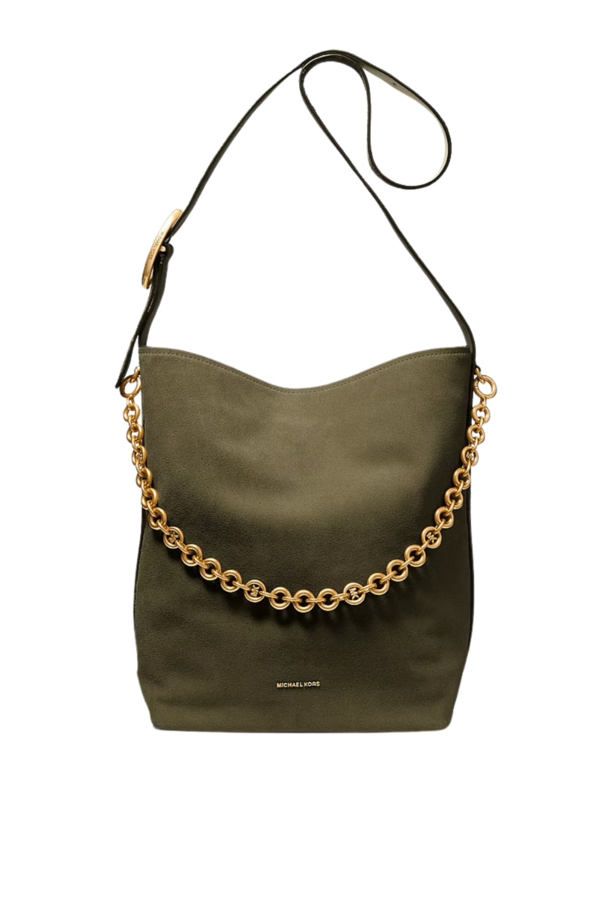 Nolita Large Suede Bucket Tote Bag - Loden