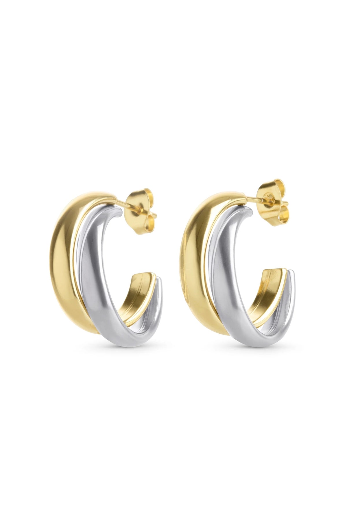 Emmie Duo Örhängen - Guld & Silver