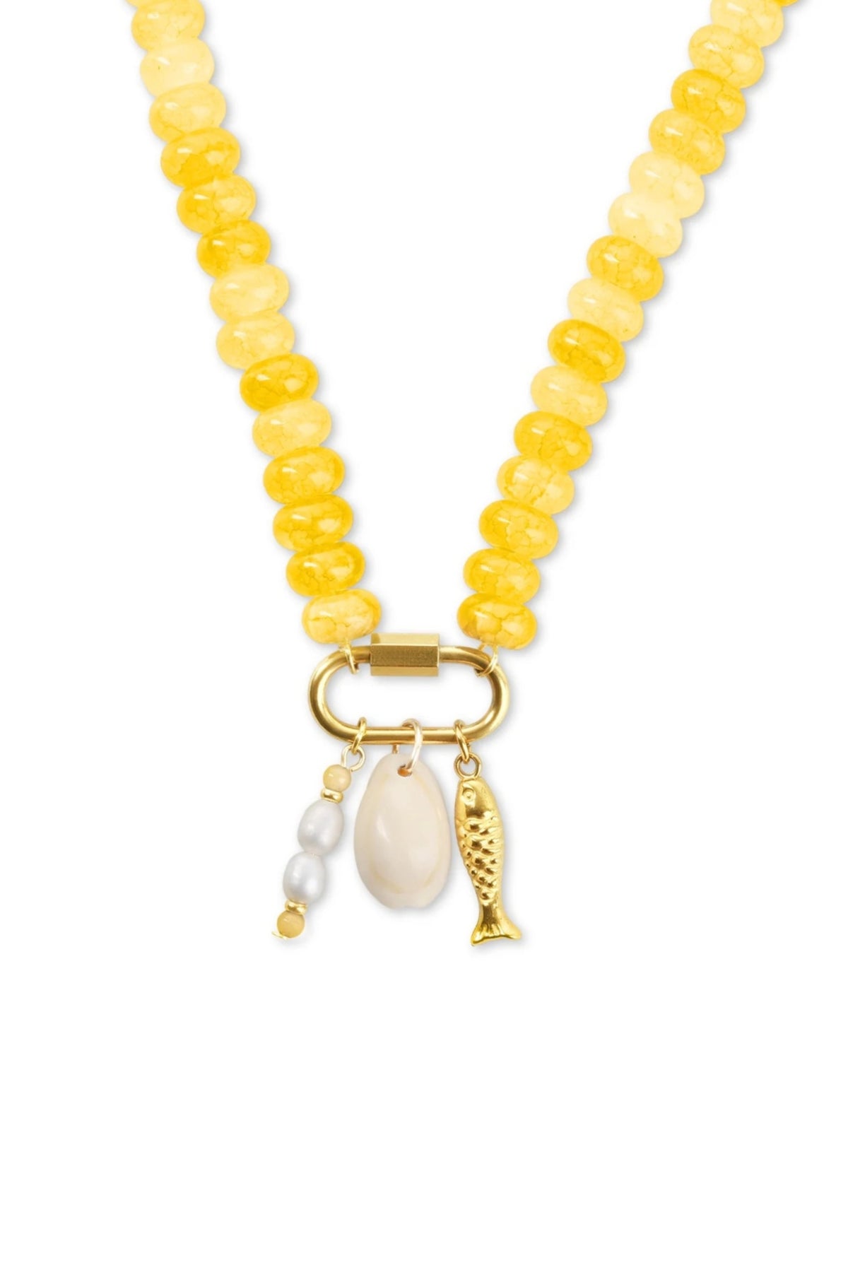 My Ocean Bead Necklace - Yellow