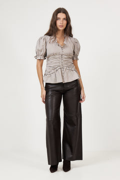 Arielic Blouse - Brown Checks