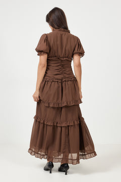 Arielic Long Dress - Dark Brown