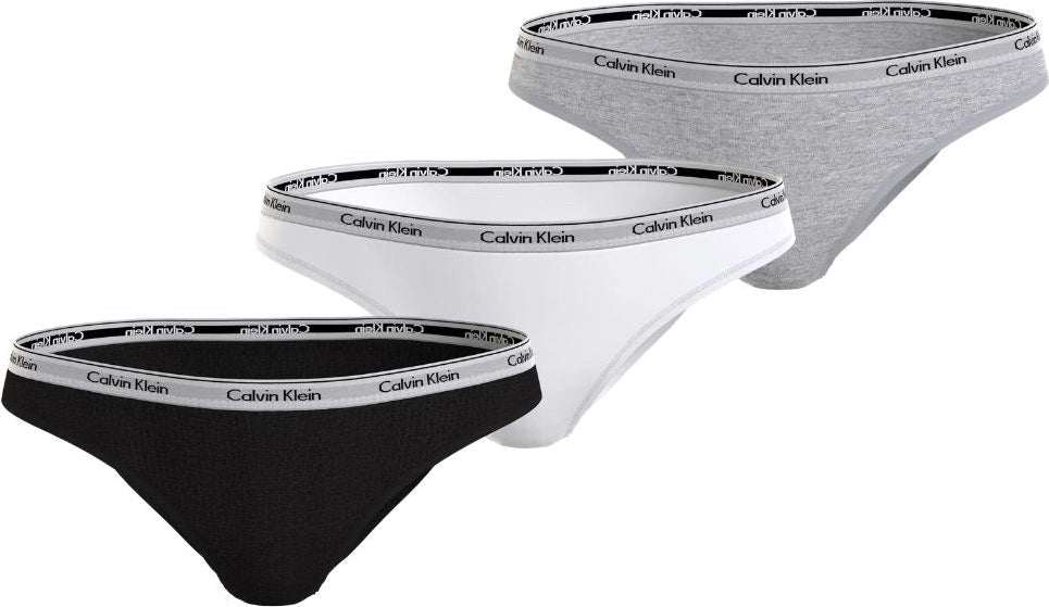 3 Pk Bikini - Black/White/Grey Heather